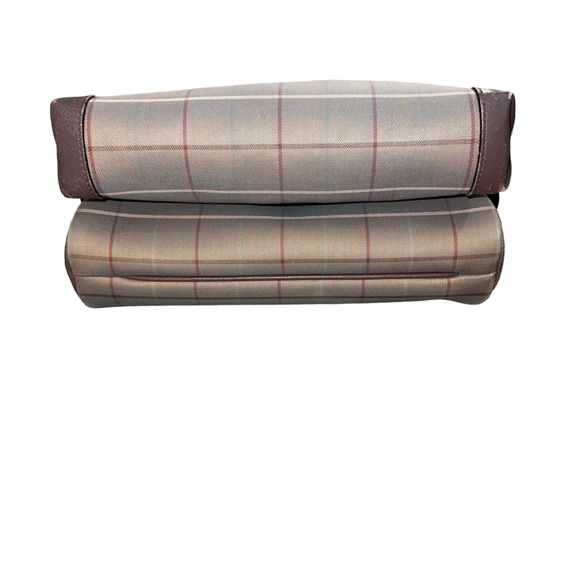 2 PACK 🌟BURBERRY🌟AUTHENTIC Vintage Window Pain Plaid Canvas Pouch +Zip Clutch - Picture 3 of 15